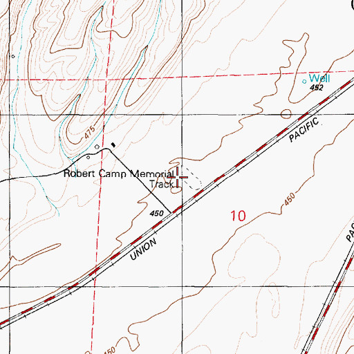 Topographic Map of Robert Camp Memorial Track, WA