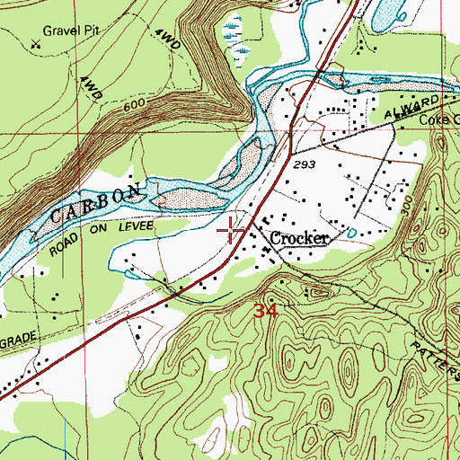 Topographic Map of Croker, WA