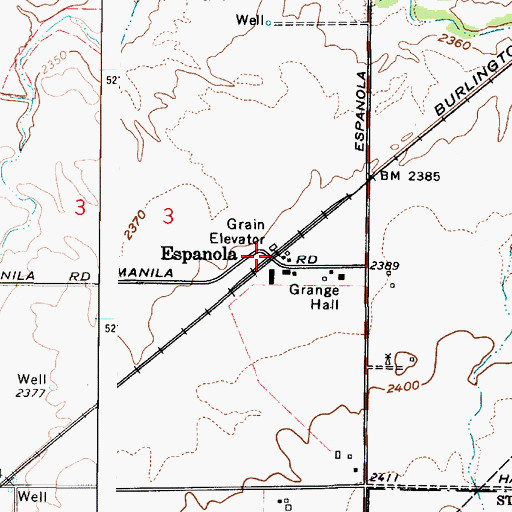 Topographic Map of Espanola, WA
