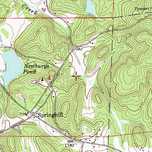 Topographic Map of Horns Peak Mine, AL