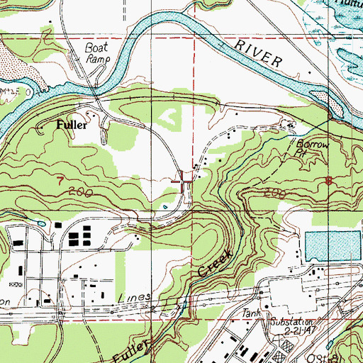 Topographic Map of Fuller, WA