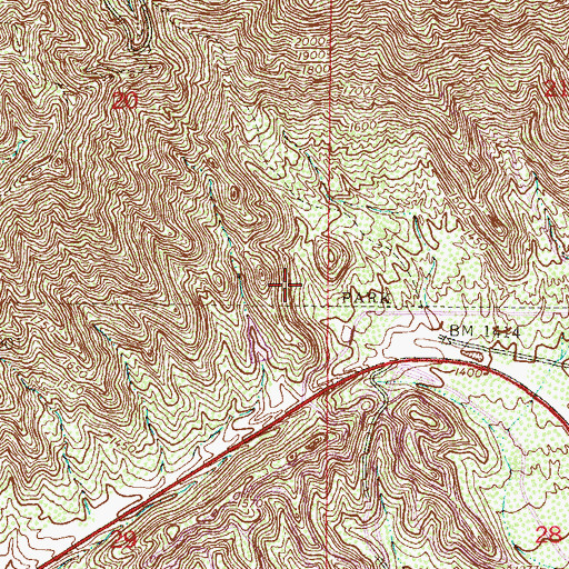 Topographic Map of Telegraph Pass, AZ