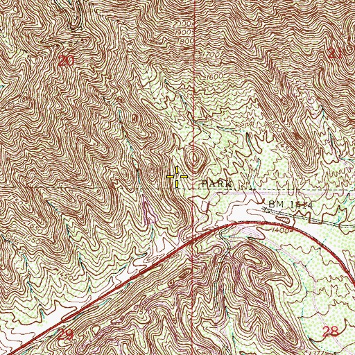 Topographic Map of Telegraph Pass, AZ