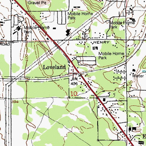 Topographic Map of Loveland, WA