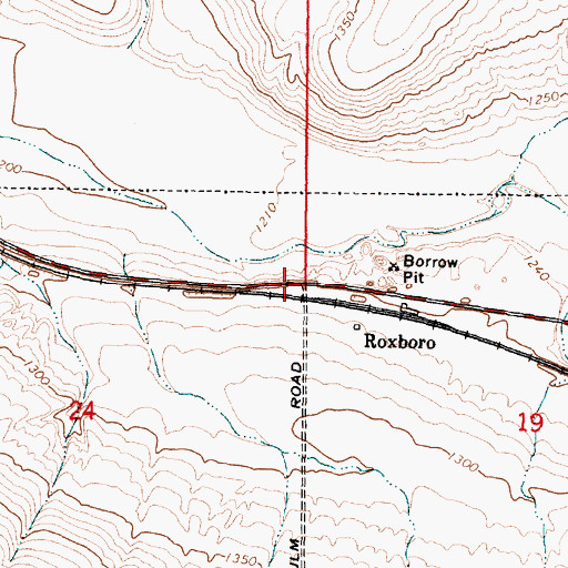 Topographic Map of Roxboro, WA