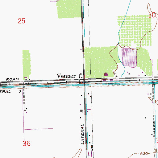 Topographic Map of Venner, WA