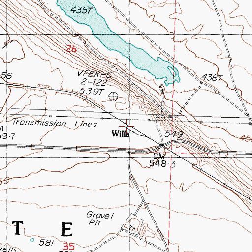 Topographic Map of Willa, WA
