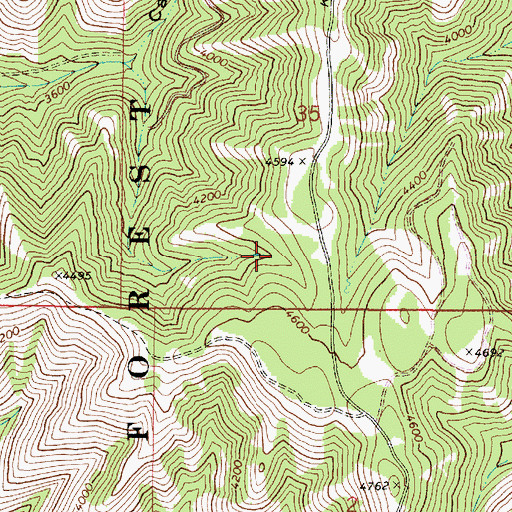 Topographic Map of Stockade Spring, WA