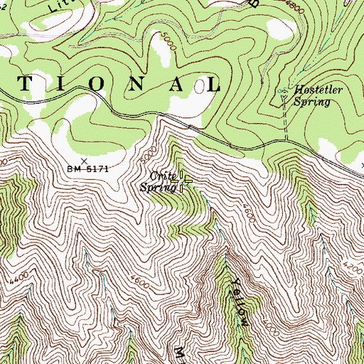 Topographic Map of Crite Spring, WA