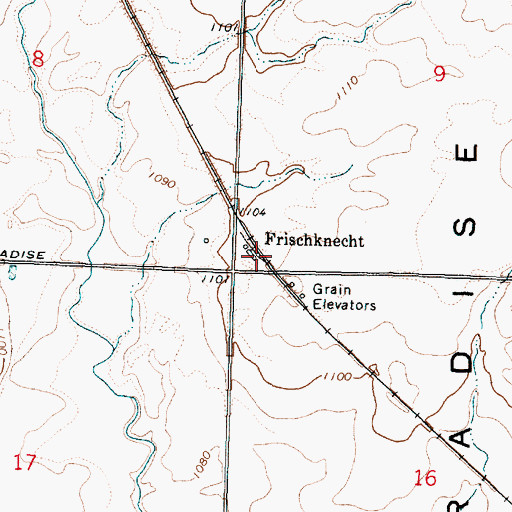 Topographic Map of Frischknecht, WA