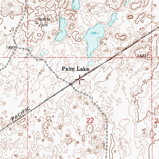 Topographic Map of Palm Lake, WA