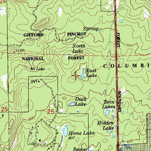 Topographic Map of East Lake, WA
