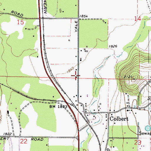 Topographic Map of Dean, WA