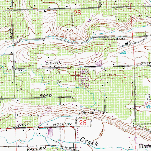 Topographic Map of Elliott Ave, WA