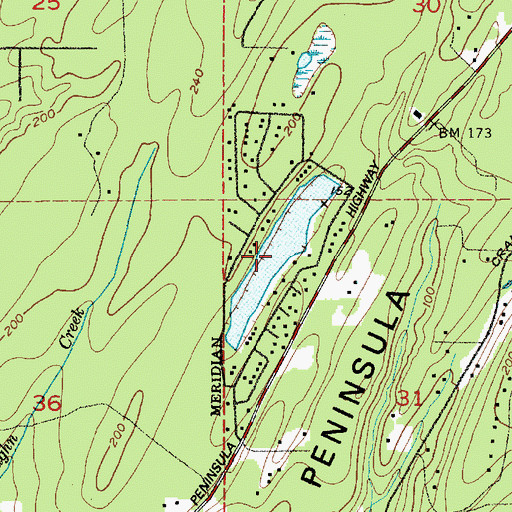 Topographic Map of Lake Minterwood, WA