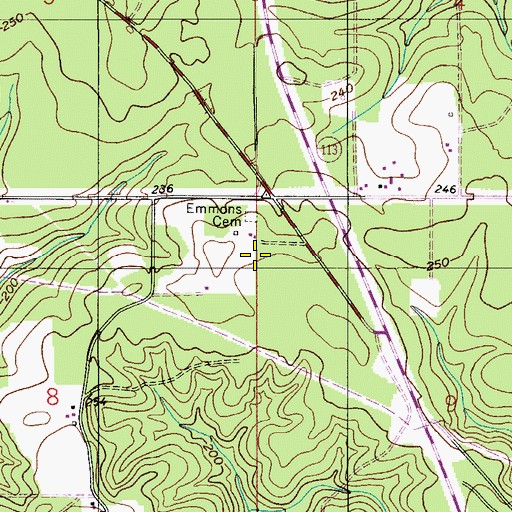 Topographic Map of Flomaton Gas Field, AL