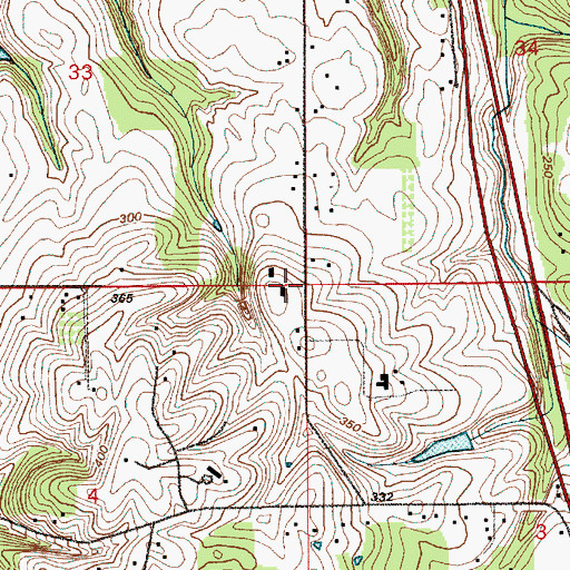 Topographic Map of Lambert, WA