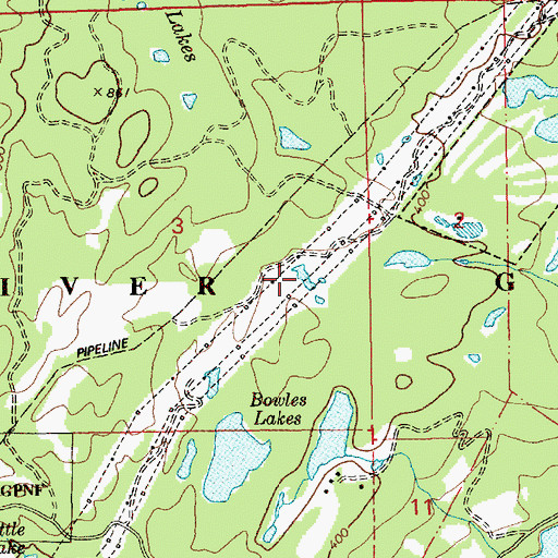 Topographic Map of Lava Lakes, WA