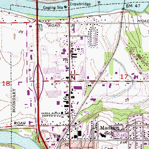 Topographic Map of Mount Vernon Center, WA
