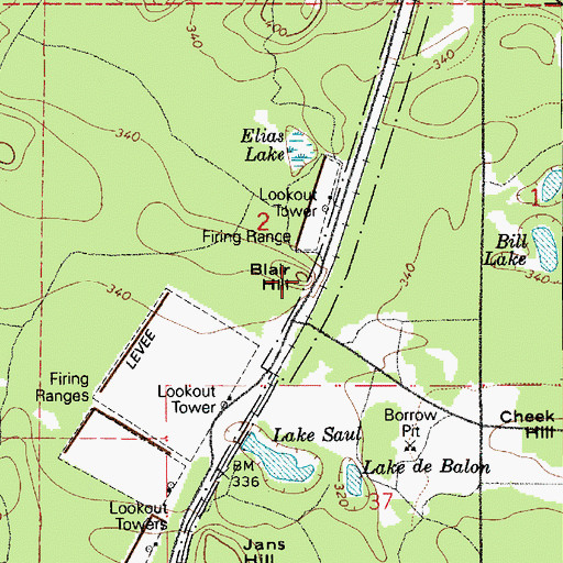 Topographic Map of Blair Hill, WA