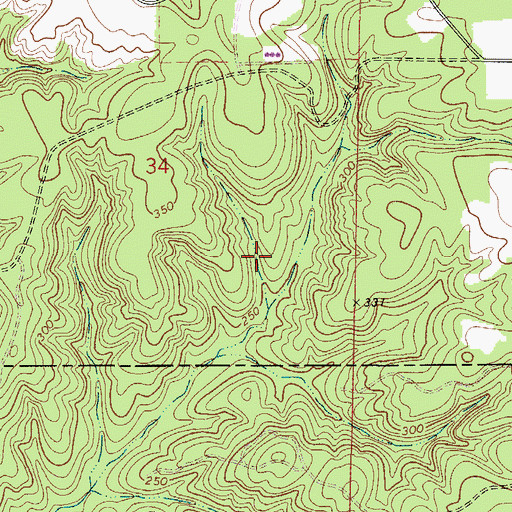 Topographic Map of South Vocation Oil Field, AL