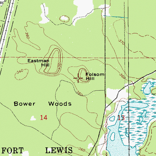Topographic Map of Folsom Hill, WA