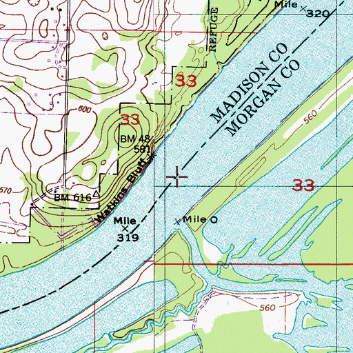 Topographic Map of Cotaco Ferry (historical), AL