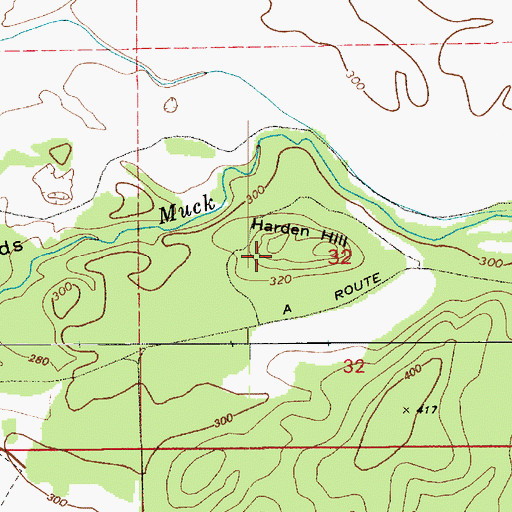 Topographic Map of Harden Hill, WA