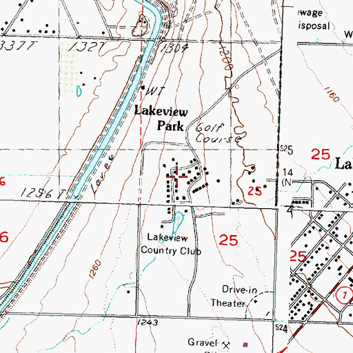 Topographic Map of Lakeview Park, WA