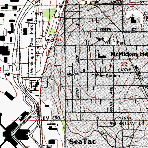 Topographic Map of McVan, WA