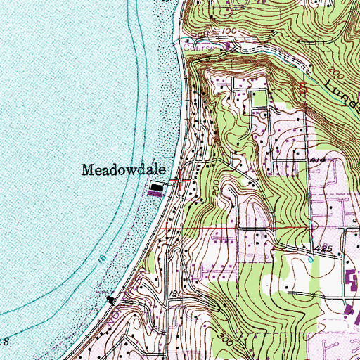Topographic Map of Meadowdale, WA