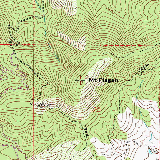Topographic Map of Mount Pisgah, WA