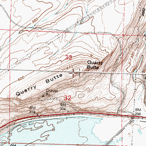 Topographic Map of Quarry Butte, WA