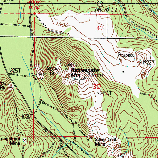 Topographic Map of Rattlesnake Mountain, WA