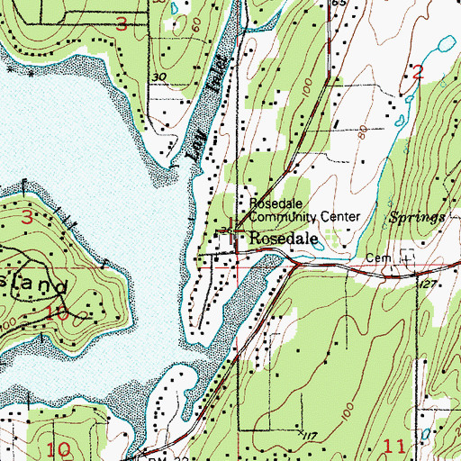 Topographic Map of Rosedale, WA