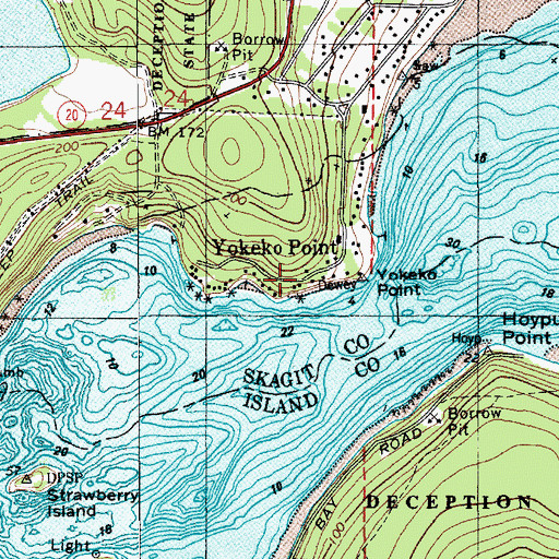 Topographic Map of Yokeko Point, WA