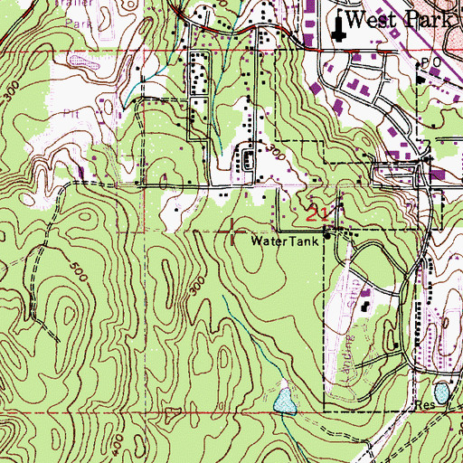 Topographic Map of Sinclair Park, WA