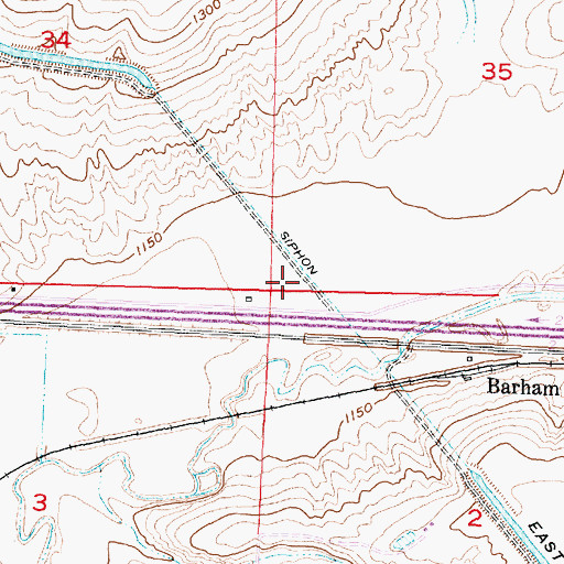 Topographic Map of Weber Coulee Syphon, WA
