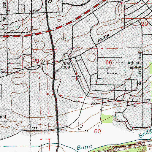 Topographic Map of Burton Homes, WA