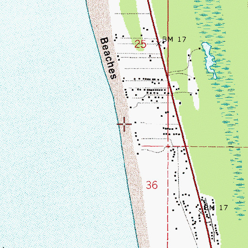 Topographic Map of Twin Harbors Beaches, WA