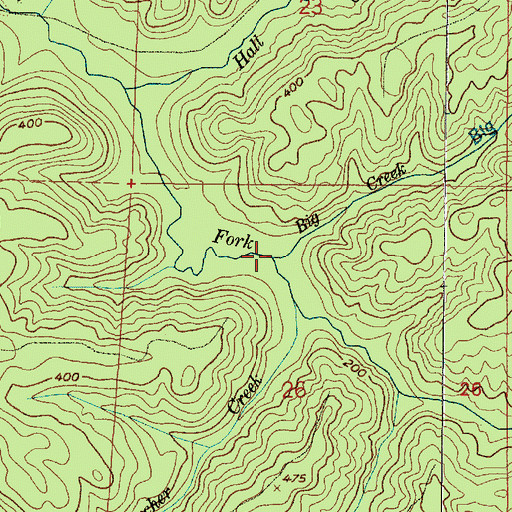 Topographic Map of Archer Creek, WA