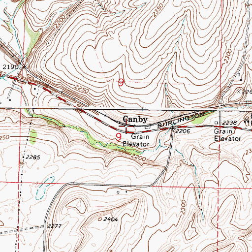 Topographic Map of Canby, WA