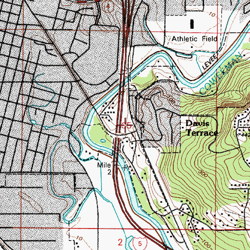 Topographic Map of Davis Terrace, WA