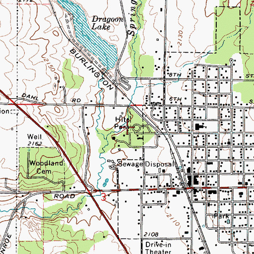 Topographic Map of Hite Park, WA