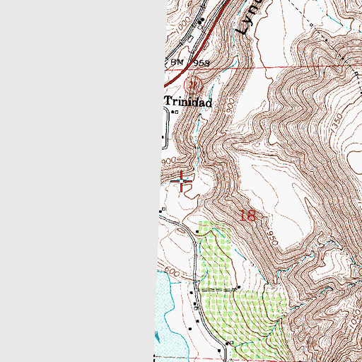 Topographic Map of Lynch Coulee, WA