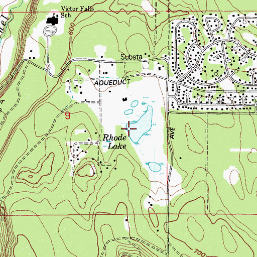 Topographic Map of Rhode Lake, WA