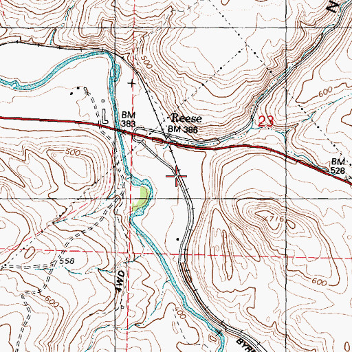 Topographic Map of Ninemile Canyon, WA