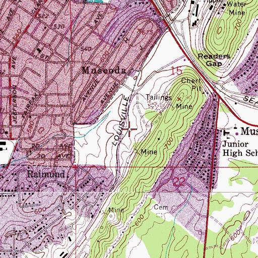 Topographic Map of Addison Elementary School, AL