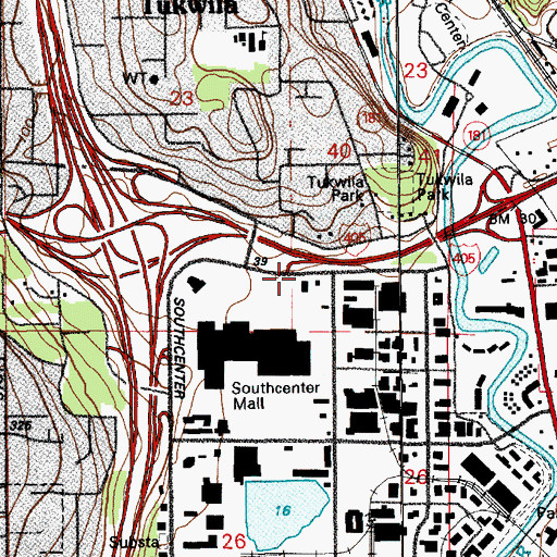Topographic Map of The Annex at Southcenter, WA