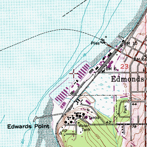Topographic Map of Parker Plaza, WA